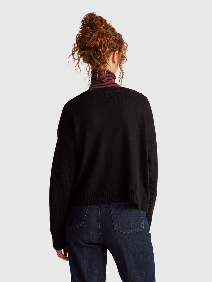 V NECK SWEATER L/S Damen image number 2